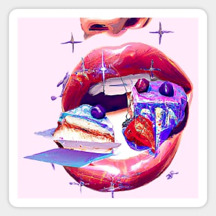 Lips Eat The Cake Magnet